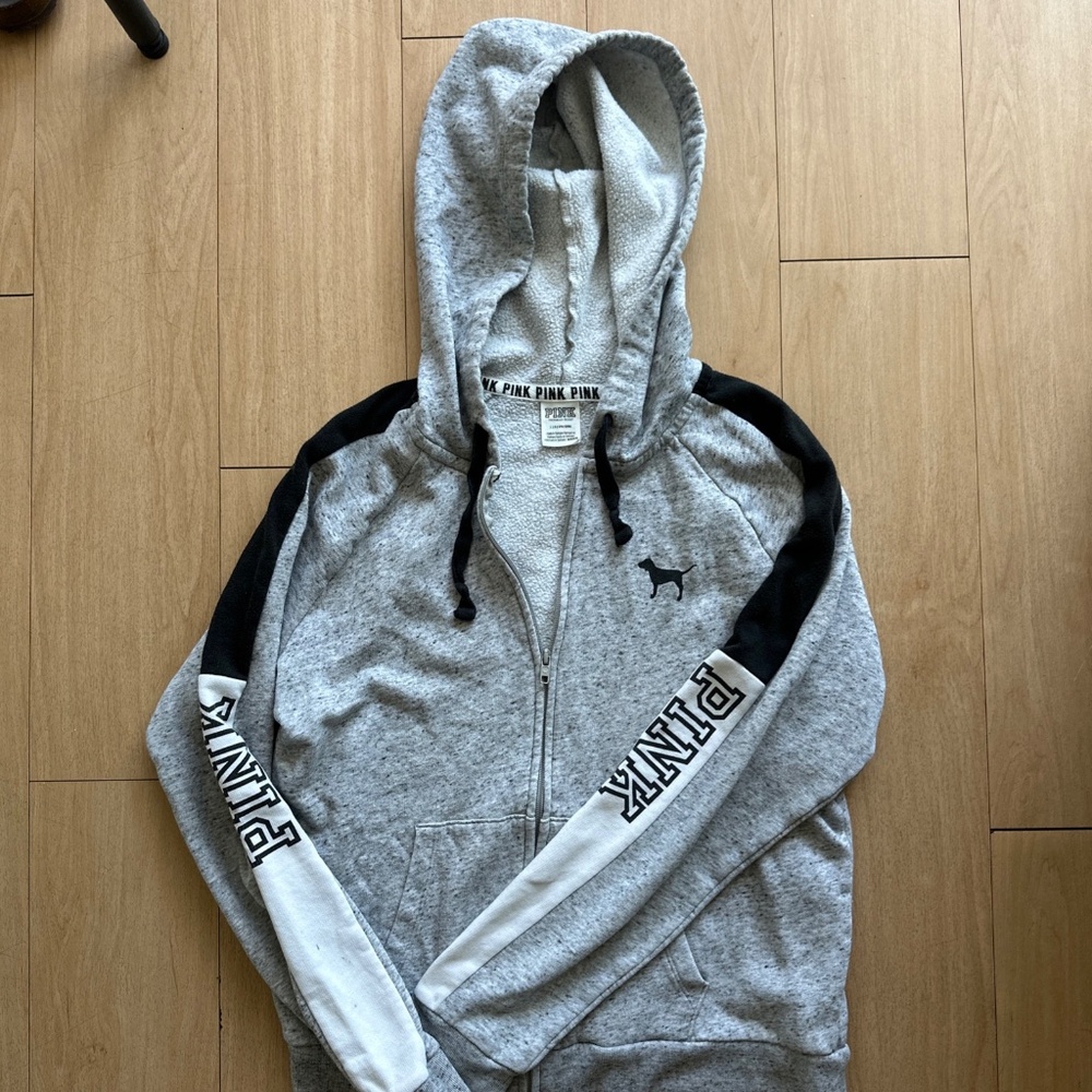 Grey VS PINK Hoodie Size Large